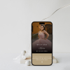 Portada elegante de invitación digital de xv años con fotografías y detalles en dorado