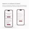 Imagen que muestra confirmacion de asistencia de invitacion digital con fotos color burdeos