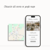 Imagen que muestra ubicacion en google maps de una invitacion digital con fotos color plata